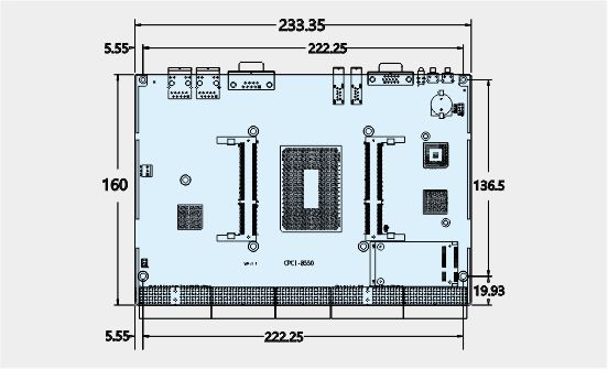 CPCI-8550 尺寸