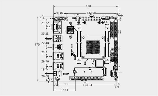 MITX-6553 尺寸