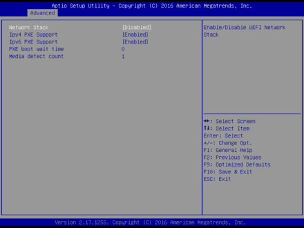 SHB-980 Network Stack Configuration