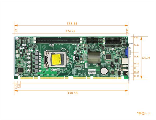 SHB-980 尺寸