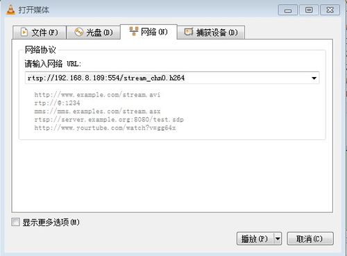 图8-1 VLC输入URL