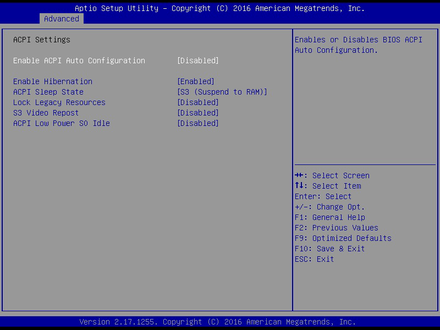 6960-ACPI Settings