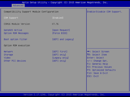 BPC-7946-CSM Configuration